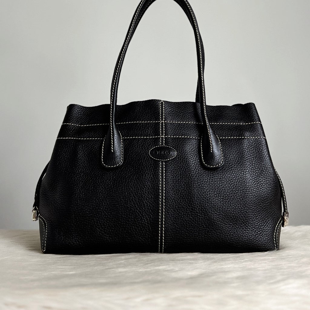 Tod's Black Leather Iconic Princess Diana Shoulder Bag Like New