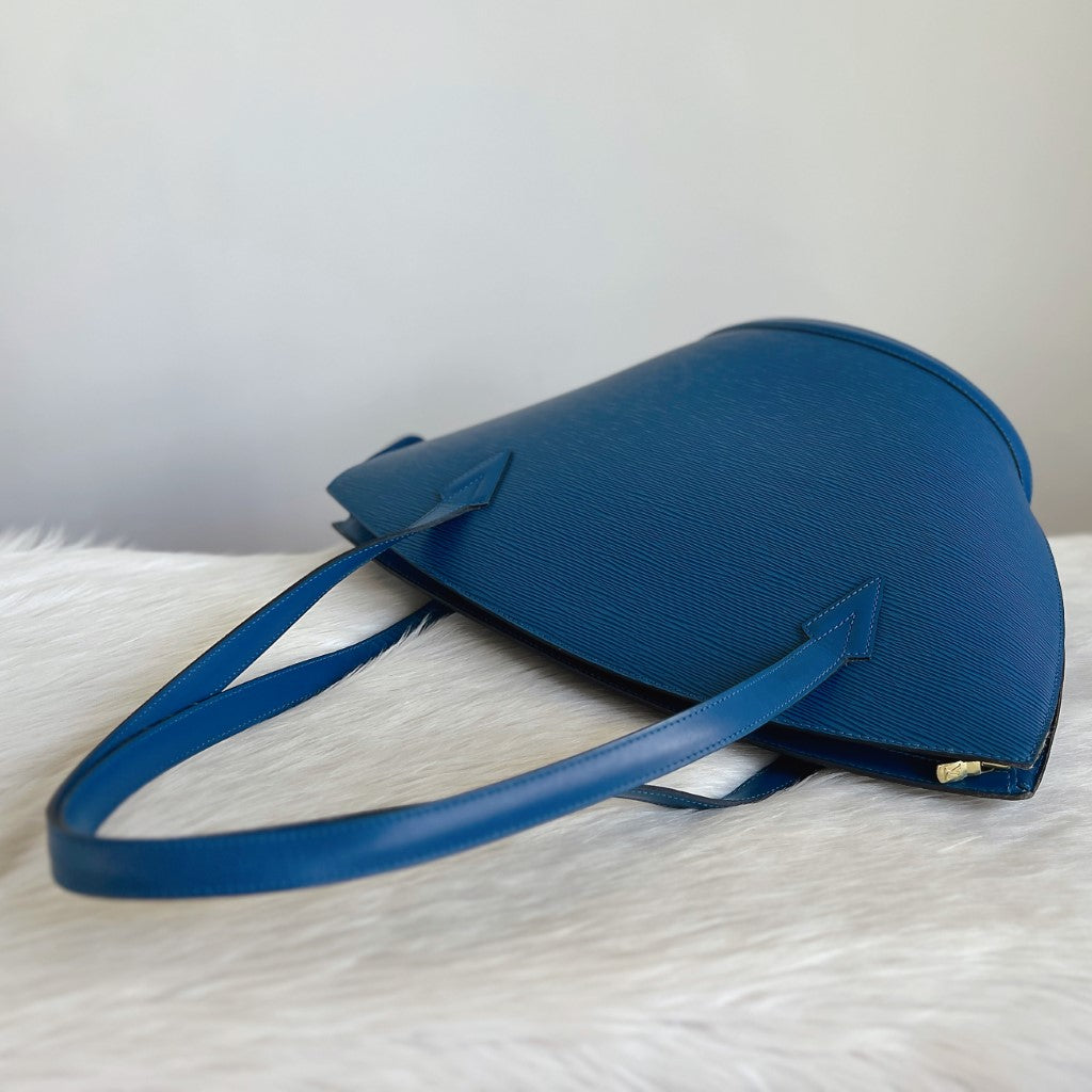 Louis Vuitton Blue Epi Leather Saint Jacques GM Shoulder Bag