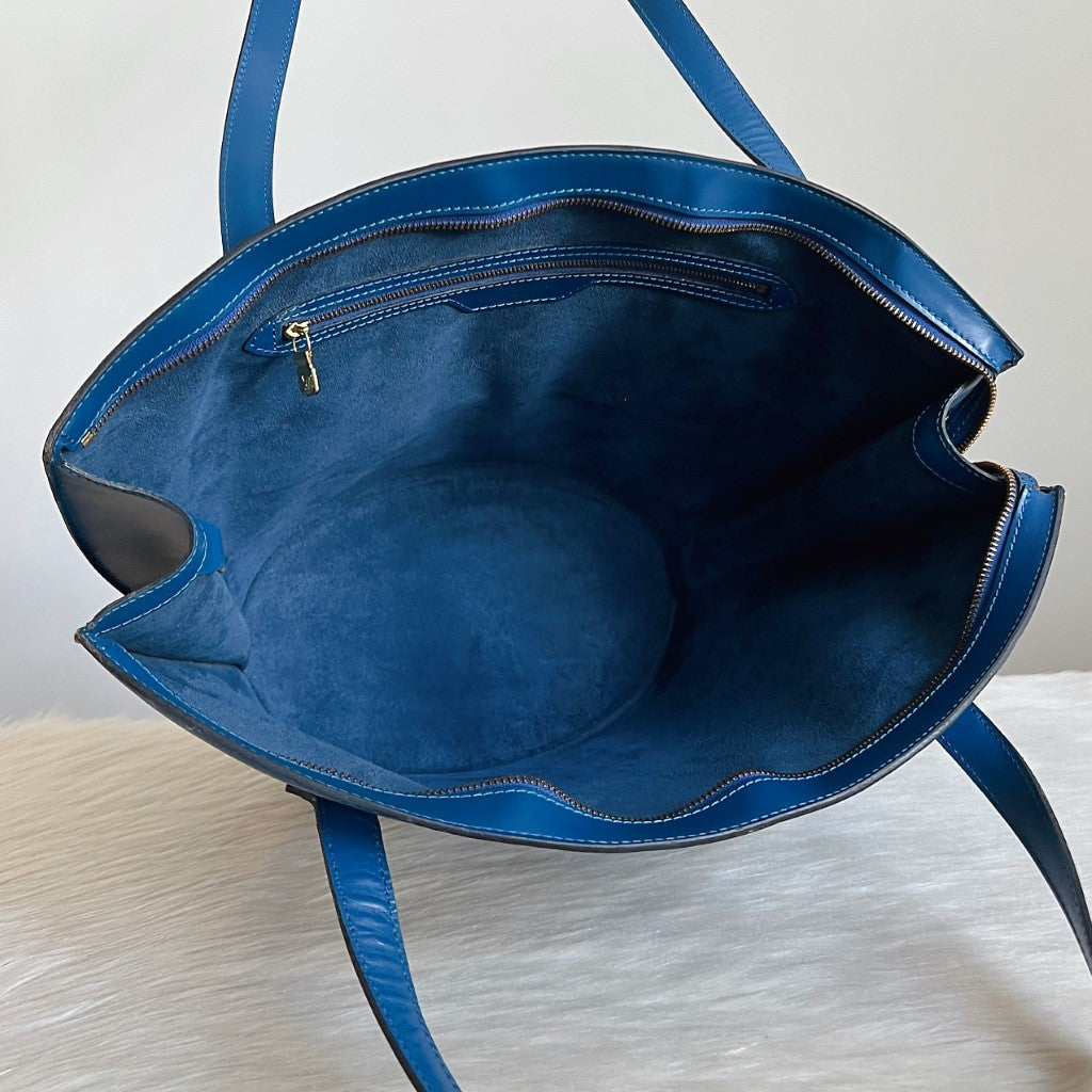 Louis Vuitton Blue Epi Leather Saint Jacques GM Shoulder Bag