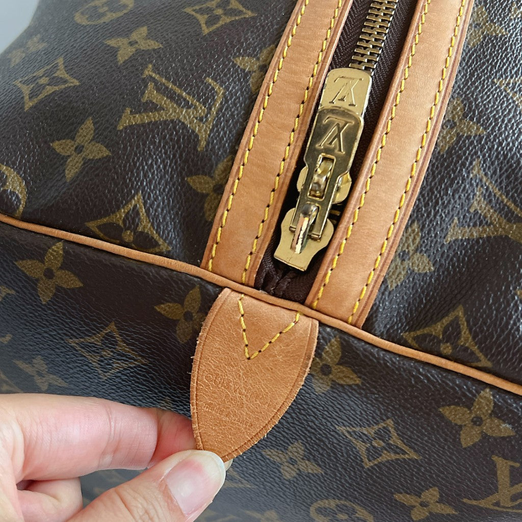 Louis Vuitton Signature Monogram Sac Souple 55 Travel Bag + Lock & Key