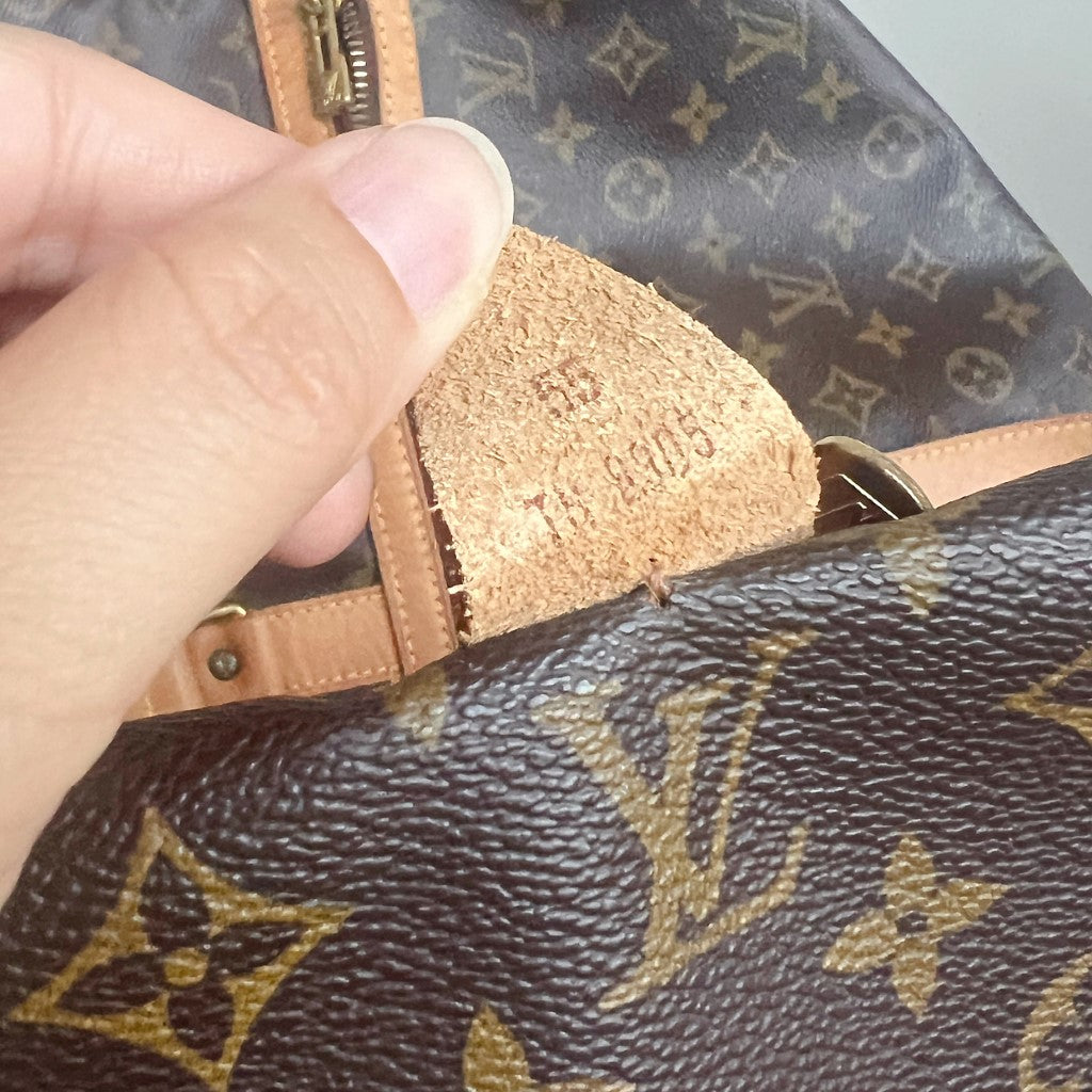 Louis Vuitton Signature Monogram Sac Souple 55 Travel Bag + Lock & Key