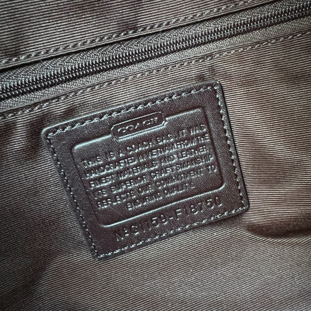 Coach Monogram Triple Compartment Career Shoulder Bag