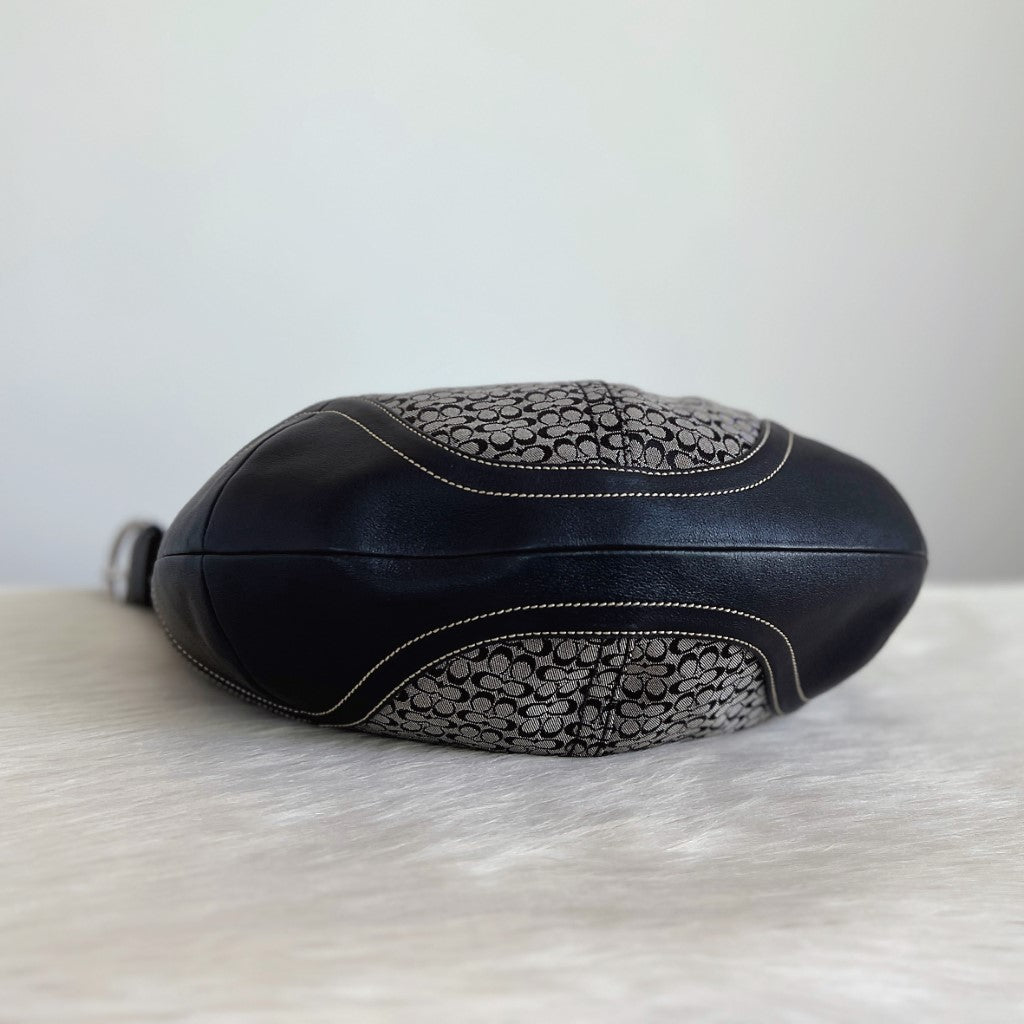 Coach Monogram Patchwork Slouchy Half Moon Shoulder Bag