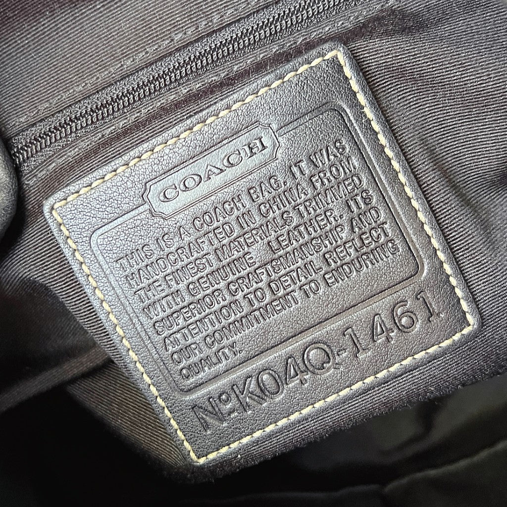Coach Monogram Patchwork Slouchy Half Moon Shoulder Bag