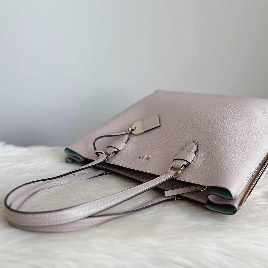 Kate Spade Blush Pink Leather Charm Detail Career Shoulder Bag