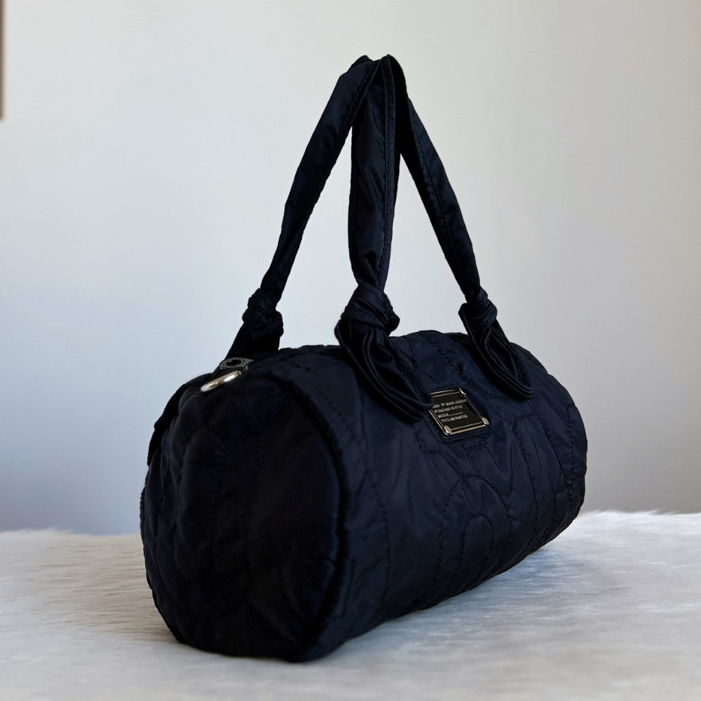 Marc Jacobs Black Quilted Boston Shoulder Bag Excellent