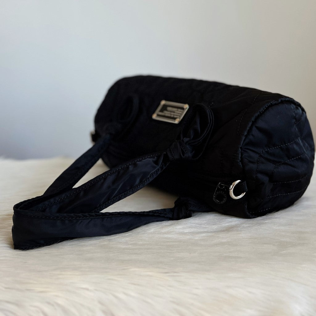 Marc Jacobs Black Quilted Boston Shoulder Bag Excellent