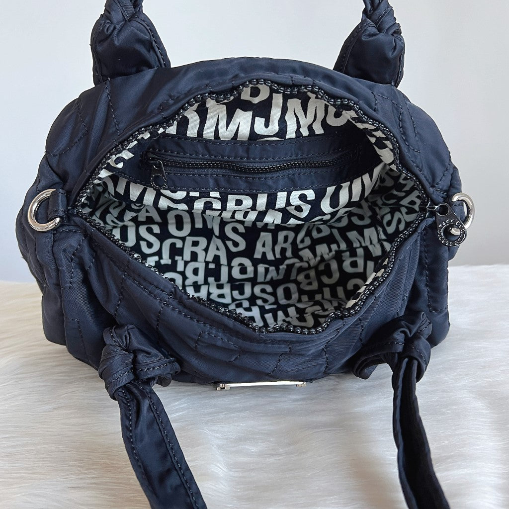 Marc Jacobs Black Quilted Boston Shoulder Bag Excellent
