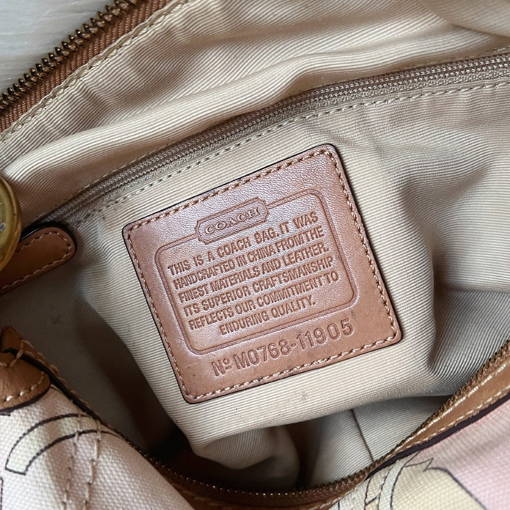 Coach Signature C Pattern Pleated Strap Shoulder Bag
