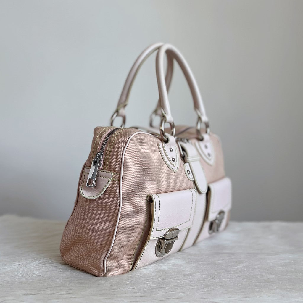 Marc Jacobs Light Pink Buckle Detail Front Pocket Tote Bag