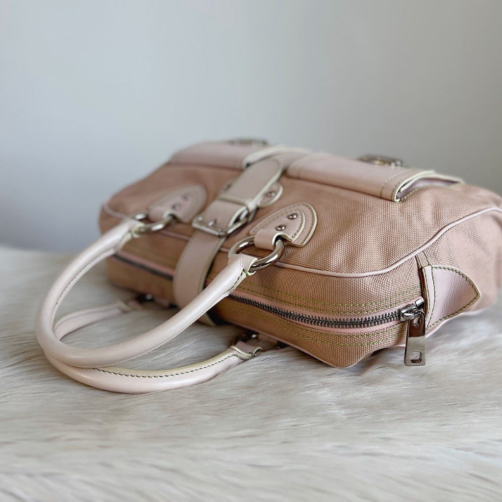 Marc Jacobs Light Pink Buckle Detail Front Pocket Tote Bag