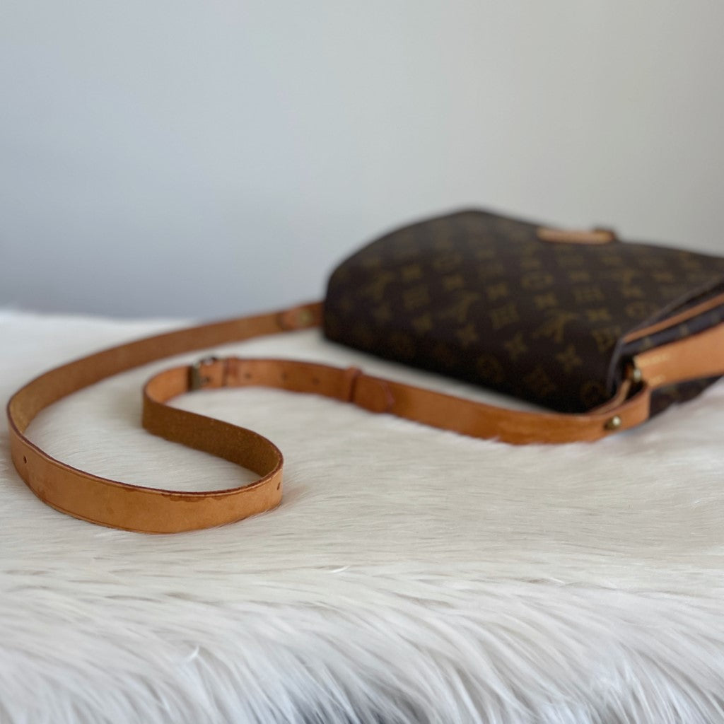 Louis Vuitton Signature Monogram Cartouchiere GM Crossbody Shoulder Bag