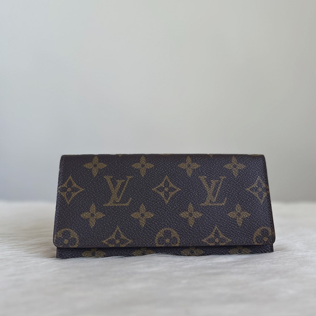 Louis Vuitton Monogram Classic Fold Double Compartment Long Wallet