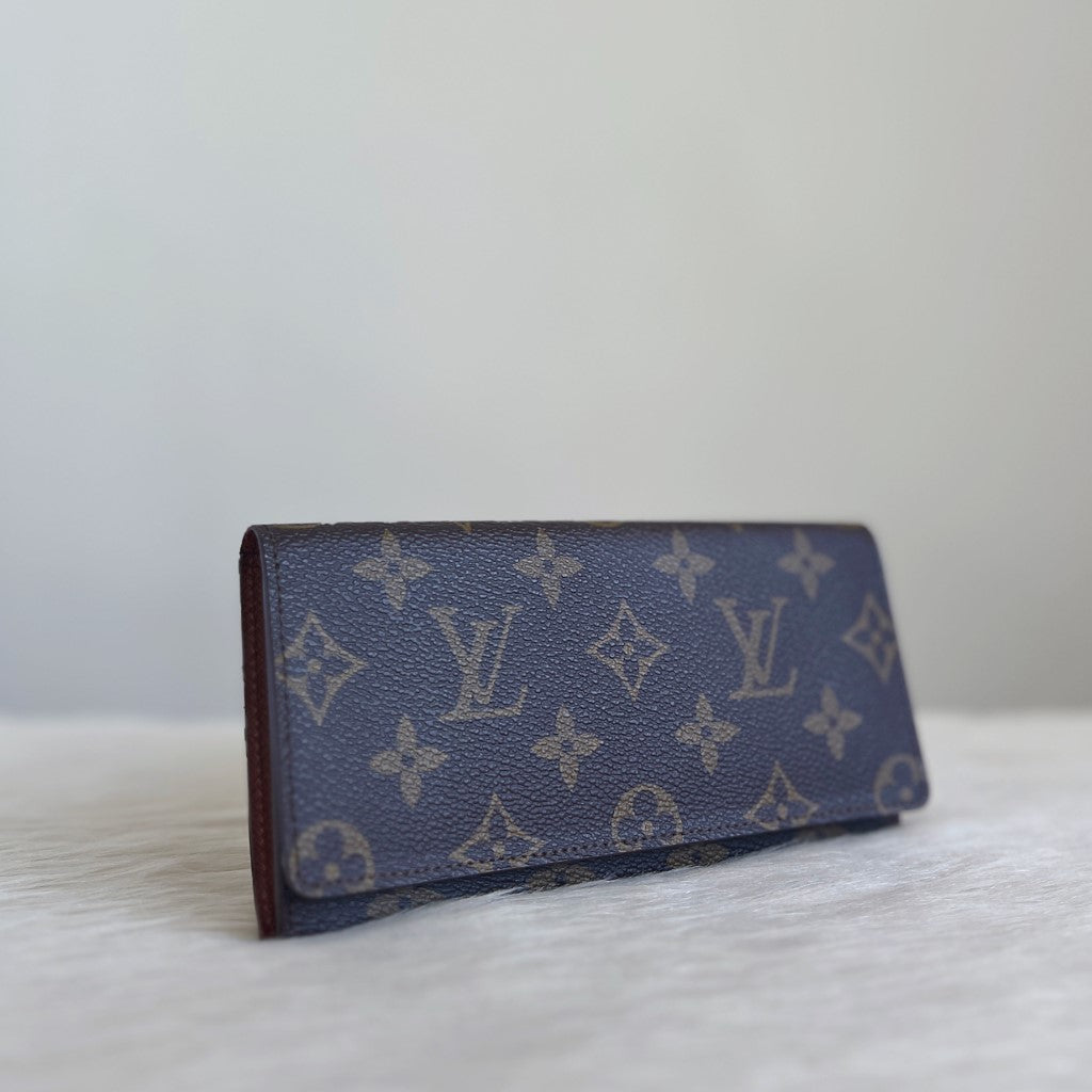 Louis Vuitton Monogram Classic Fold Double Compartment Long Wallet