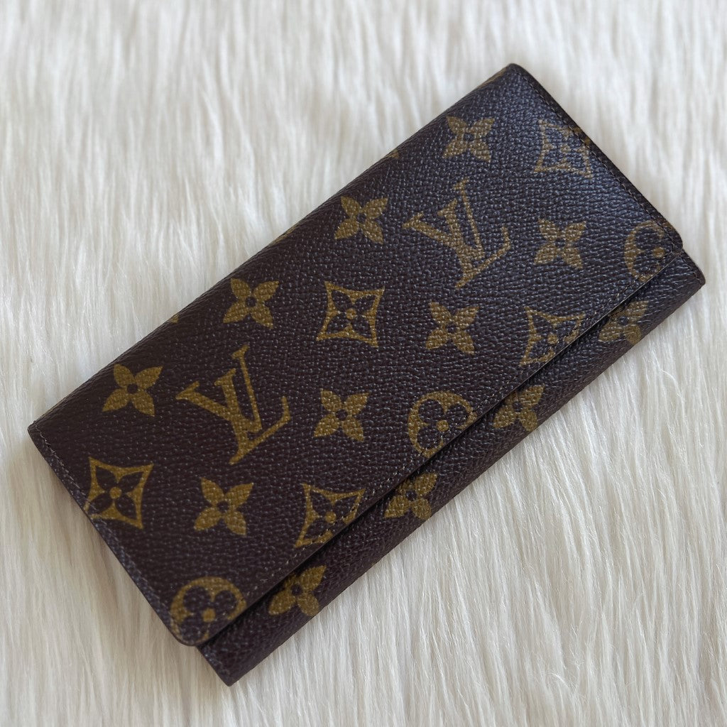 Louis Vuitton Monogram Classic Fold Double Compartment Long Wallet
