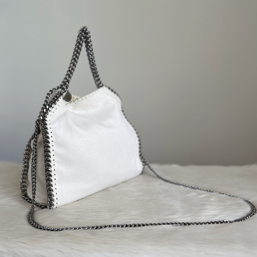 Stella McCartney White Signature Falabella Shoulder Bag