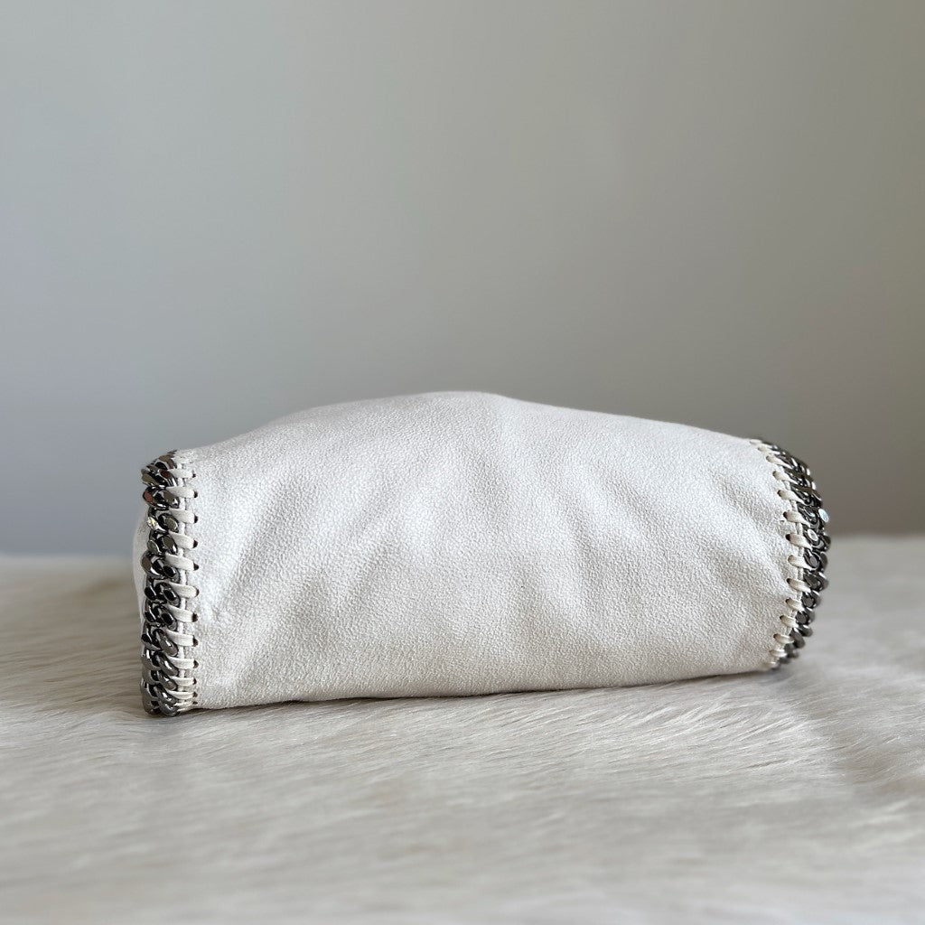 Stella McCartney White Signature Falabella Shoulder Bag
