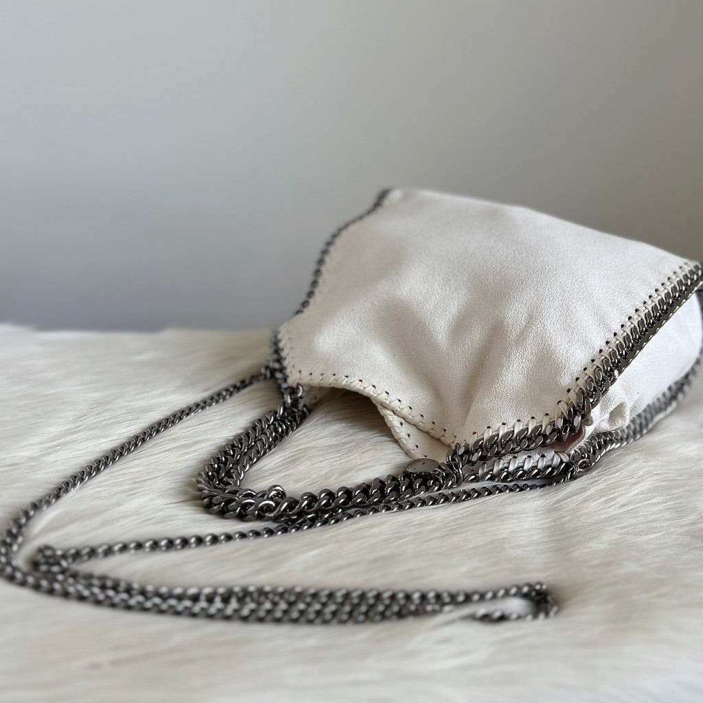 Stella McCartney White Signature Falabella Shoulder Bag