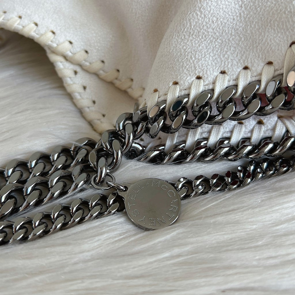 Stella McCartney White Signature Falabella Shoulder Bag