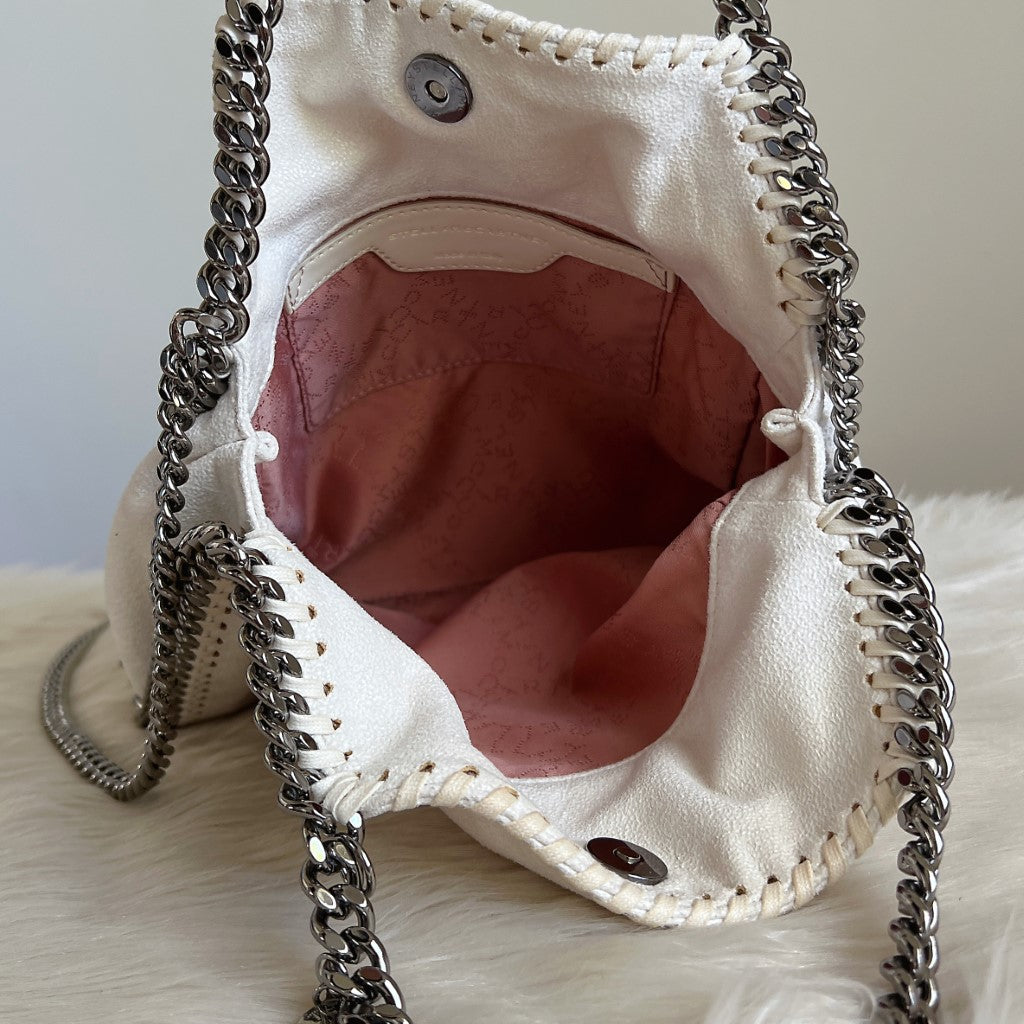 Stella McCartney White Signature Falabella Shoulder Bag