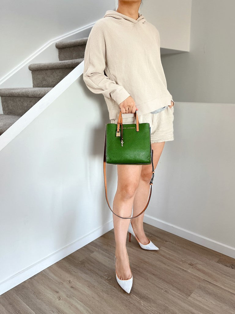 Marc Jacobs Tri-Tone Leather Triple Compartment 2 Way Shoulder Bag