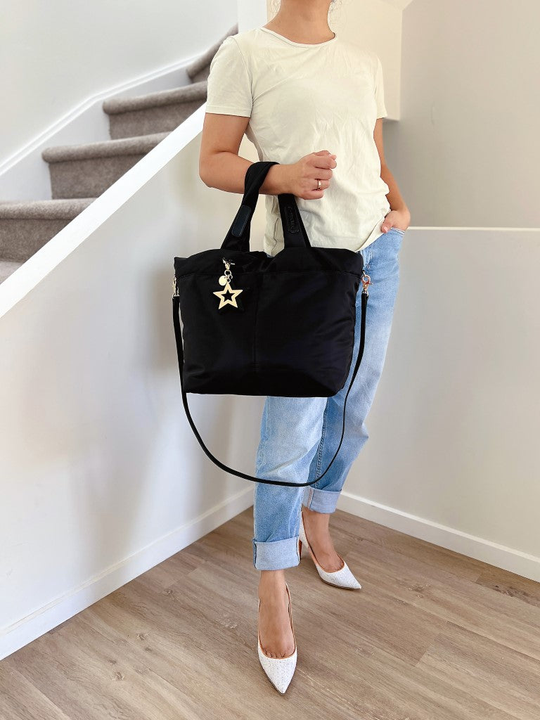 See by Chloe Black Joy Rider Puffy 2 Way Shoulder Bag Like New