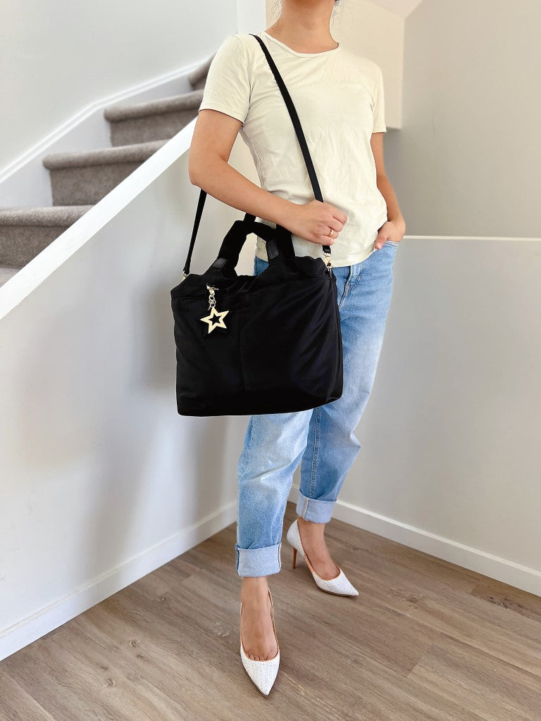 See by Chloe Black Joy Rider Puffy 2 Way Shoulder Bag Like New