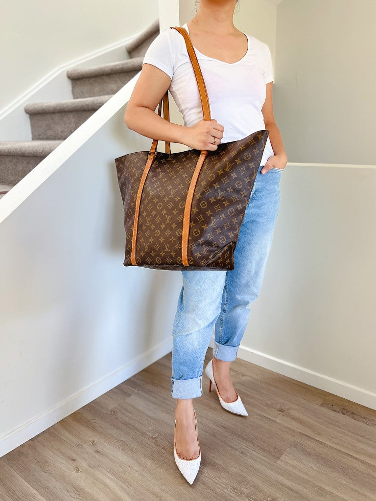Louis Vuitton Signature Monogram Sac Shopping Large Shoulder Bag
