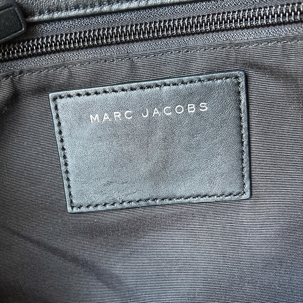 Marc Jacobs Black Leather Drawstring 2 Way Shoulder Bag Excellent
