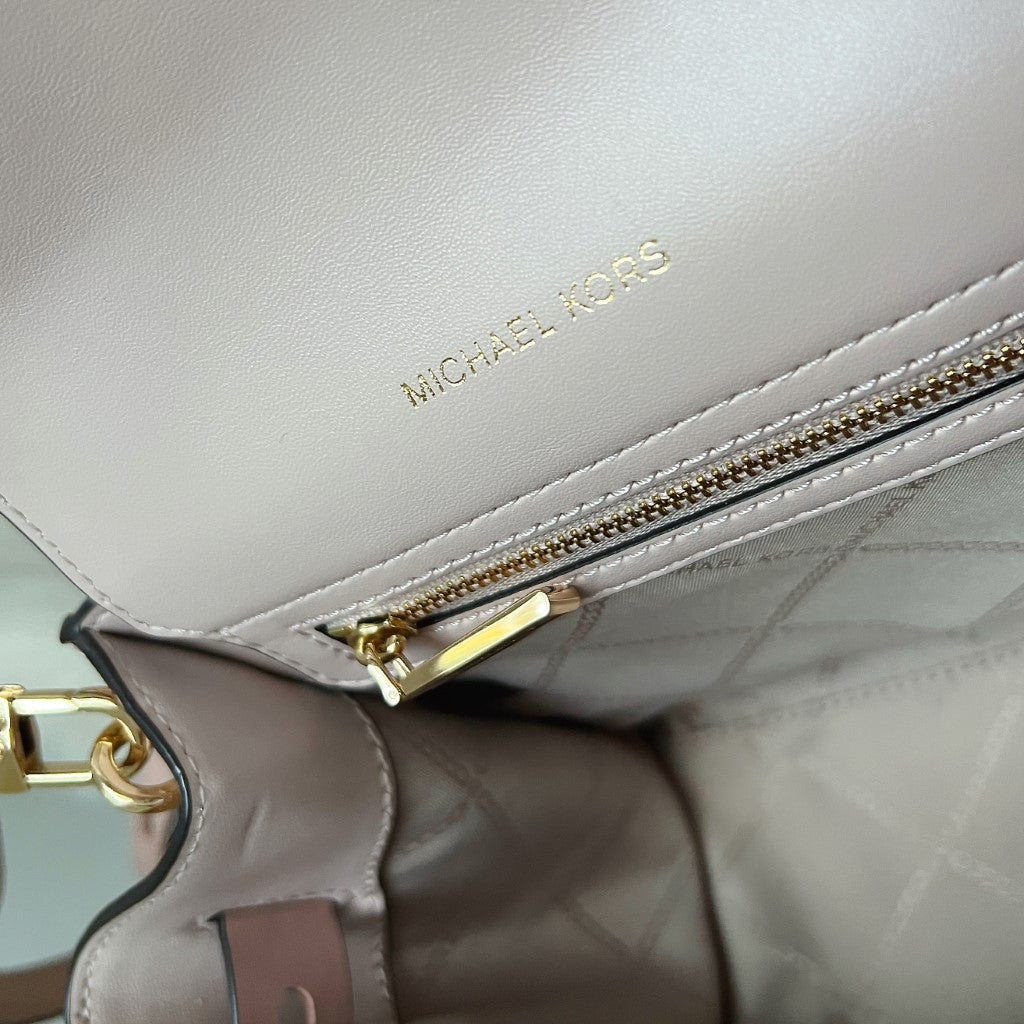 Michael Kors Two Tone Leather Chain Detail 2 Way Shoulder Bag Like New