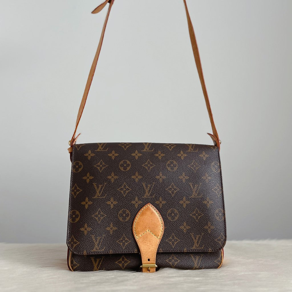 Louis Vuitton Signature Monogram Cartouchiere GM Crossbody Shoulder Bag