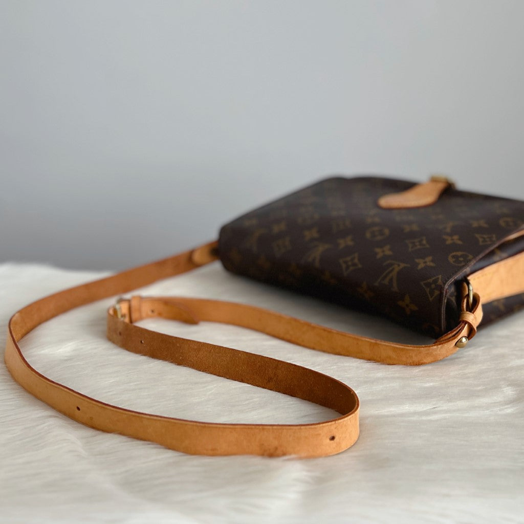 Louis Vuitton Signature Monogram Cartouchiere GM Crossbody Shoulder Bag
