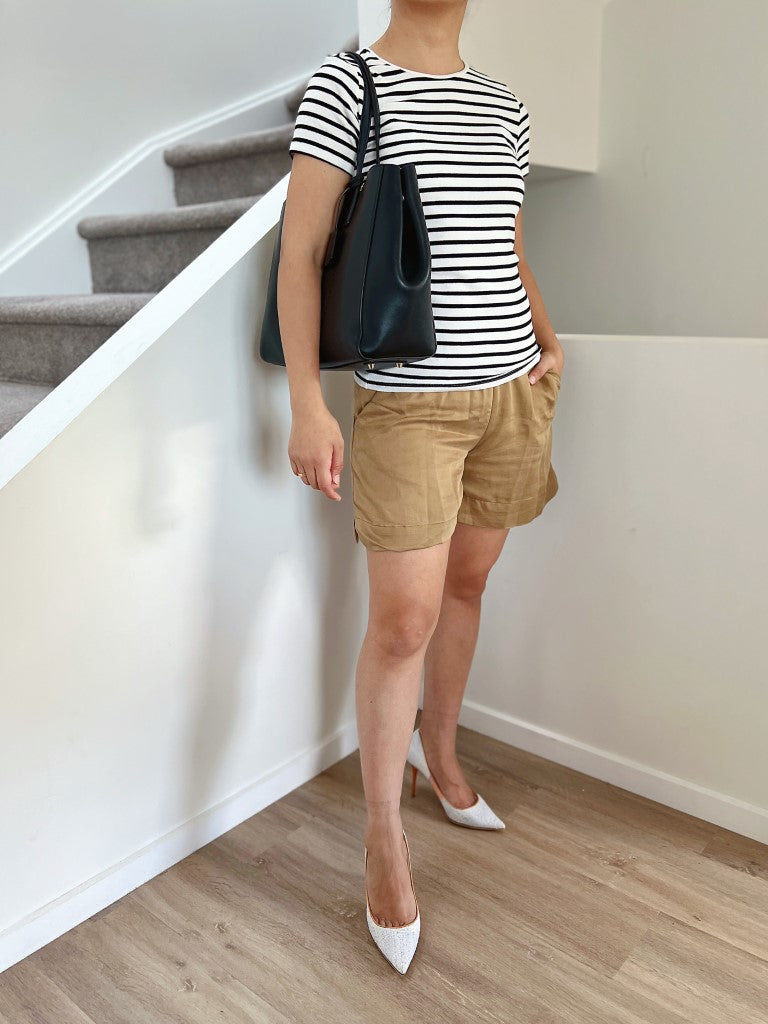 Anya Hindmarch Black Leather Signature Smily Face Shoulder Bag
