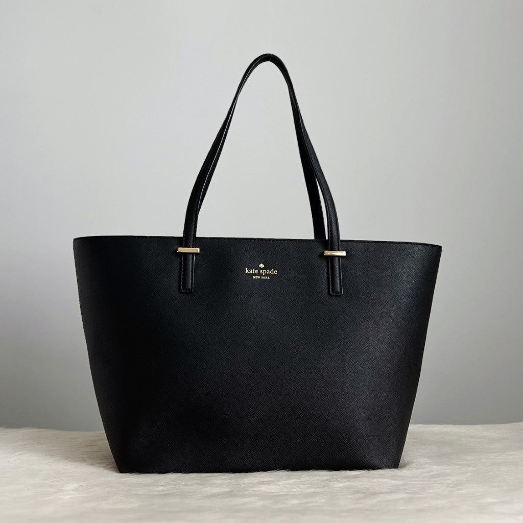 Kate Spade Black Leather Career Large Shoulder Bag Like New