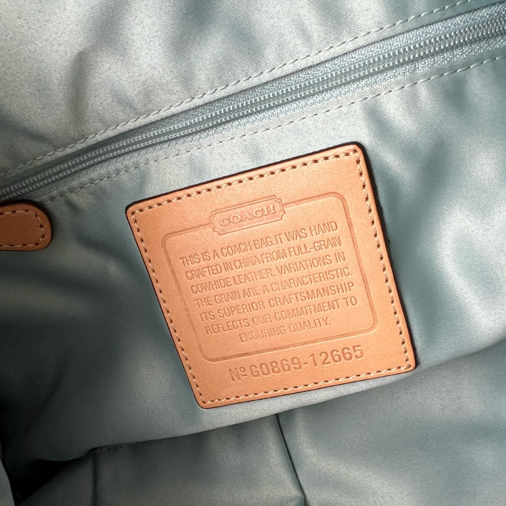 Coach Metallic Gold Leather Slouchy Front Pocket Shoulder Bag
