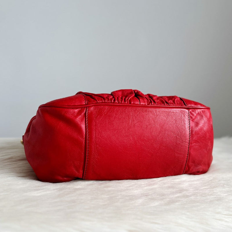 Dolce & Gabbana D&G Red Chain Detail 2 Way Shoulder Bag