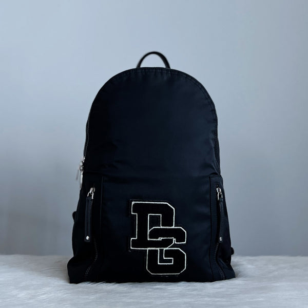 Dolce & Gabbana D&G Black Front Logo Backpack