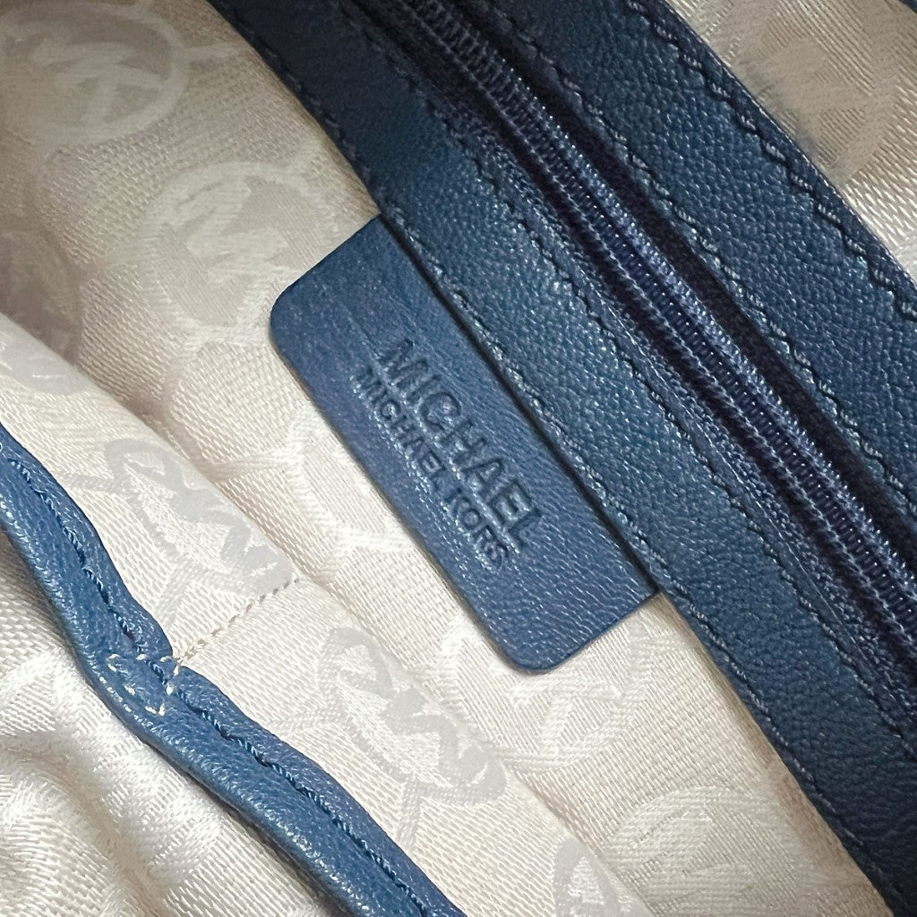 Michael Kors Navy Leather Hamilton 2 Way Shoulder Bag