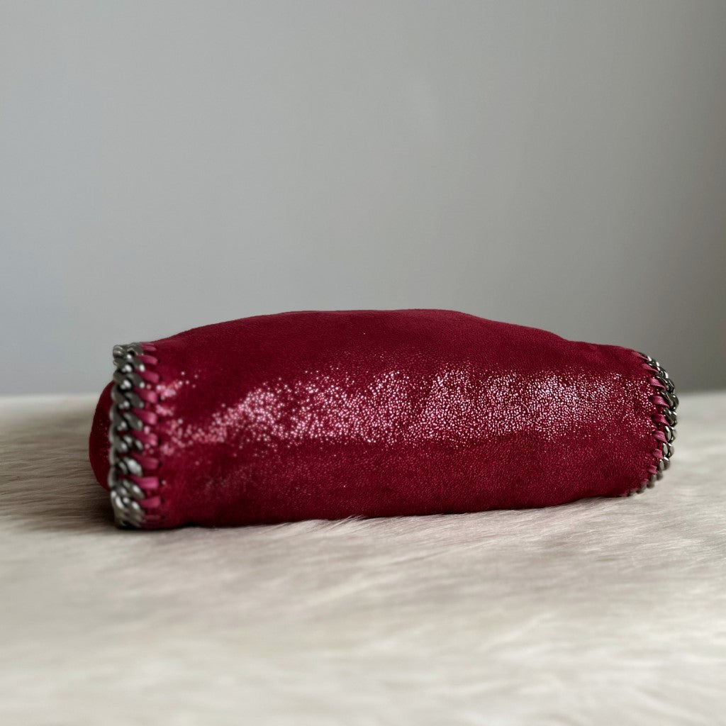 Stella McCartney Metallic Fuchsia Falabella 2 Way Shoulder Bag Excellent