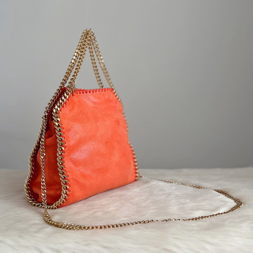 Stella McCartney Orange Falabella 2 Way Shoulder Bag Excellent