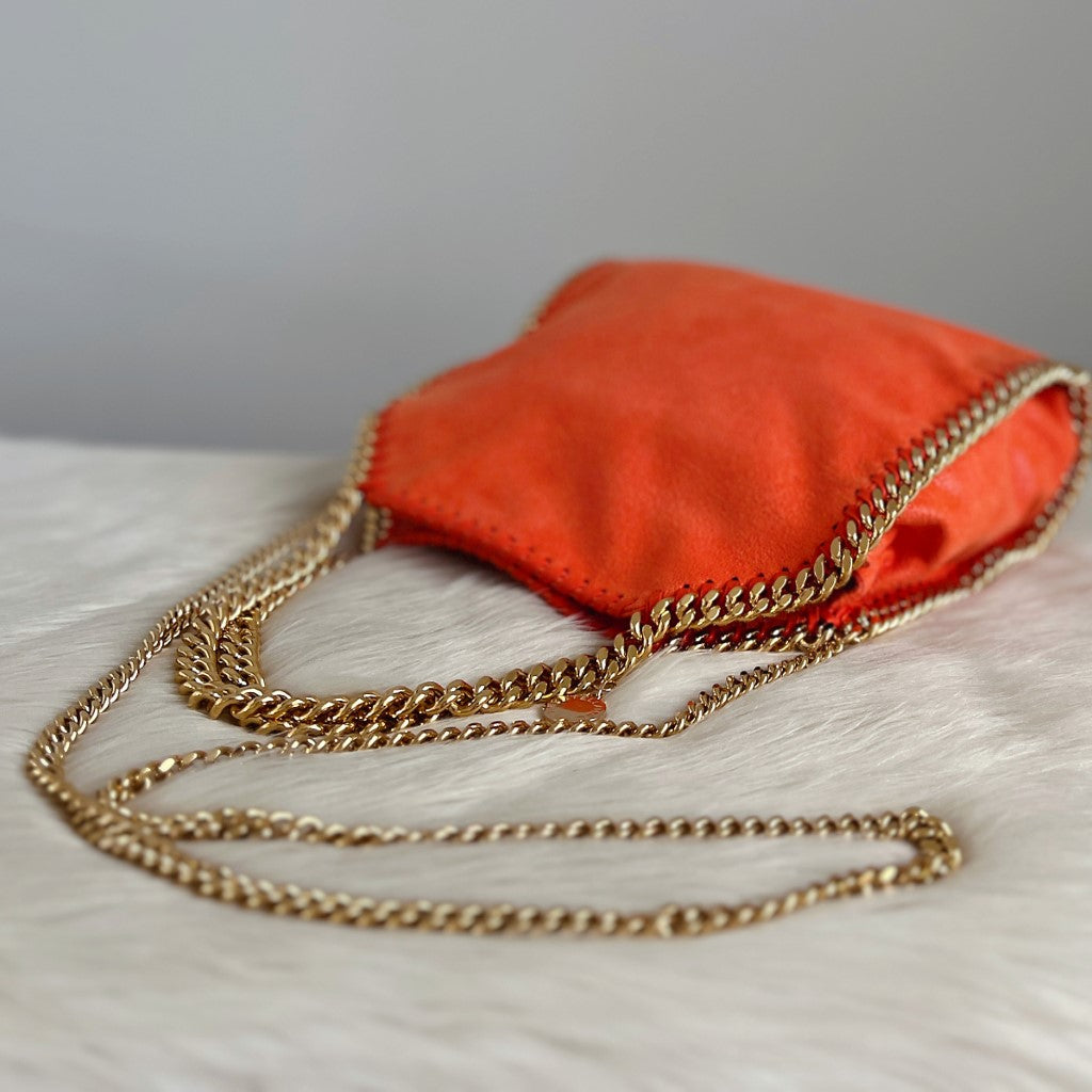 Stella McCartney Orange Falabella 2 Way Shoulder Bag Excellent