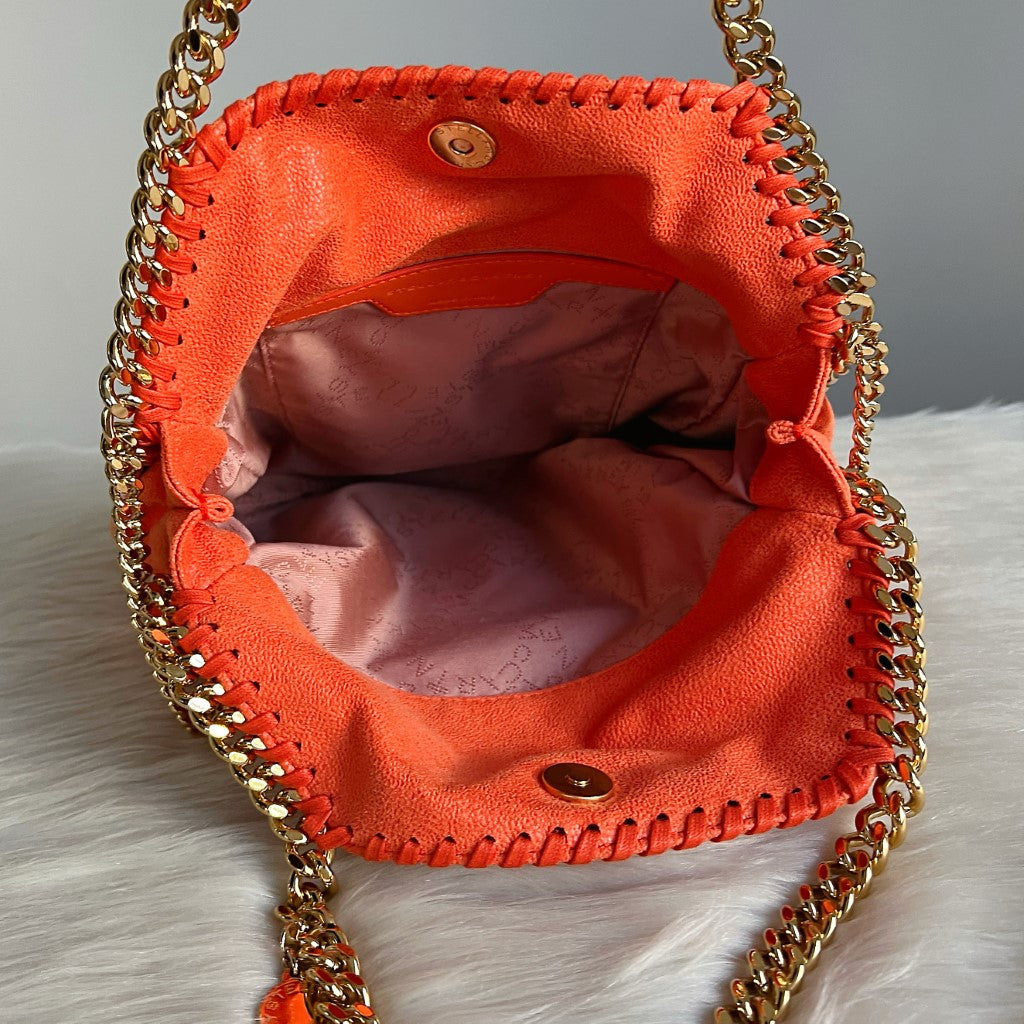 Stella McCartney Orange Falabella 2 Way Shoulder Bag Excellent