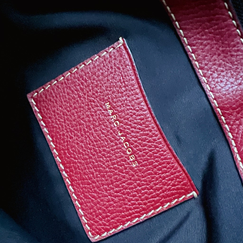 Marc Jacobs Bordeaux Leather Triple Compartment Shoulder Bag
