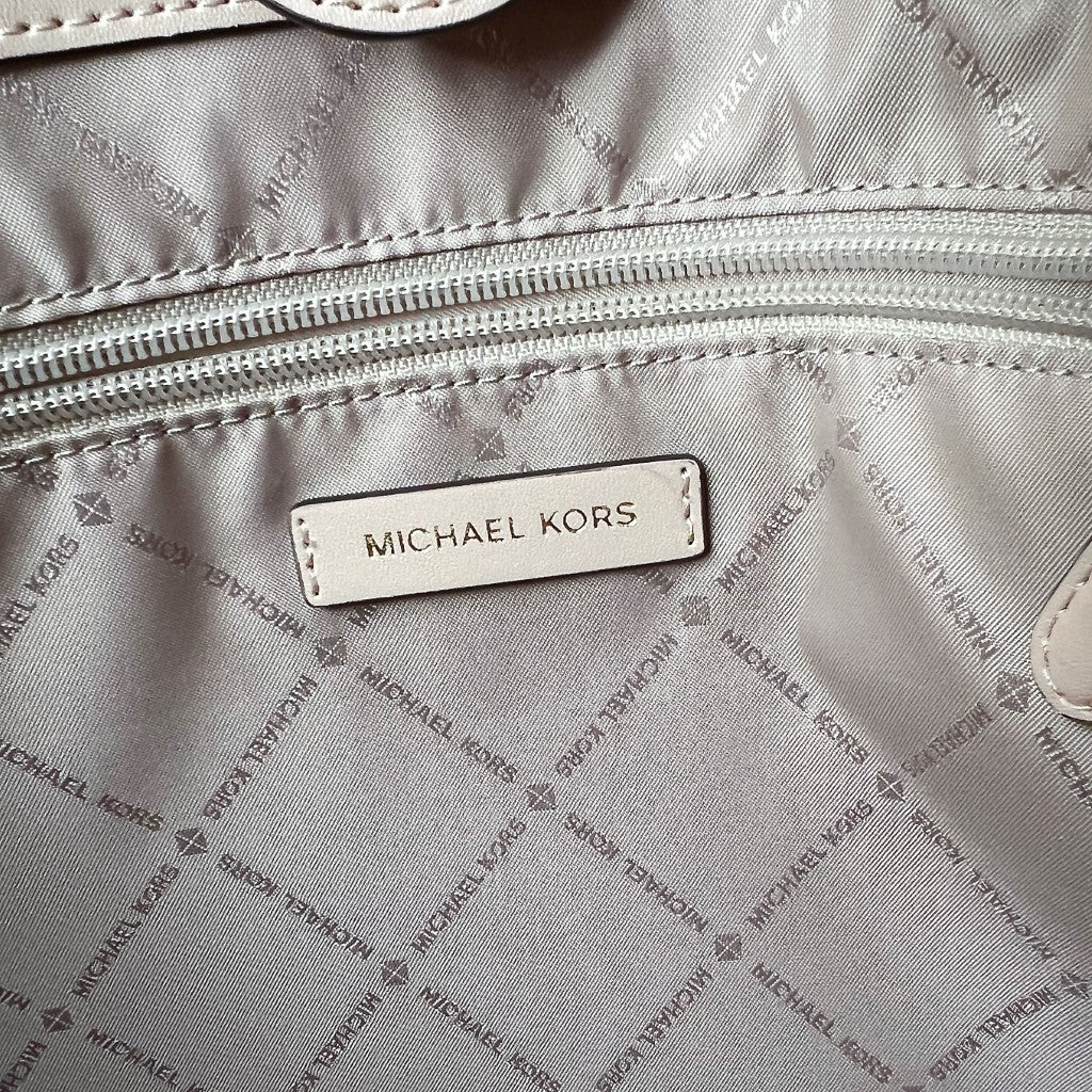 Michael Kors Beige Leather Oversized Shoulder Bag Like New