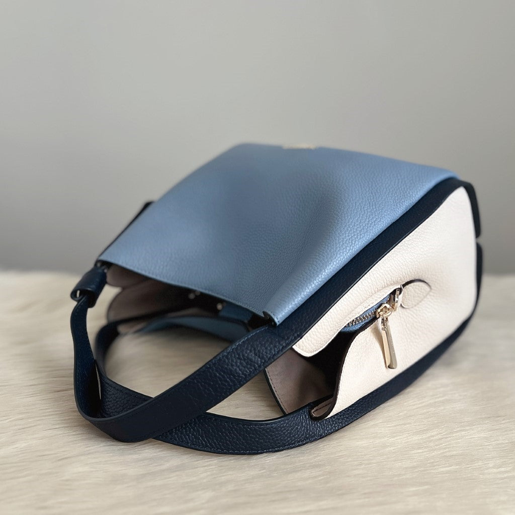 Kate Spade Tri-tone Leather Triple Compartment 2 Way Shoulder Bag Like New
