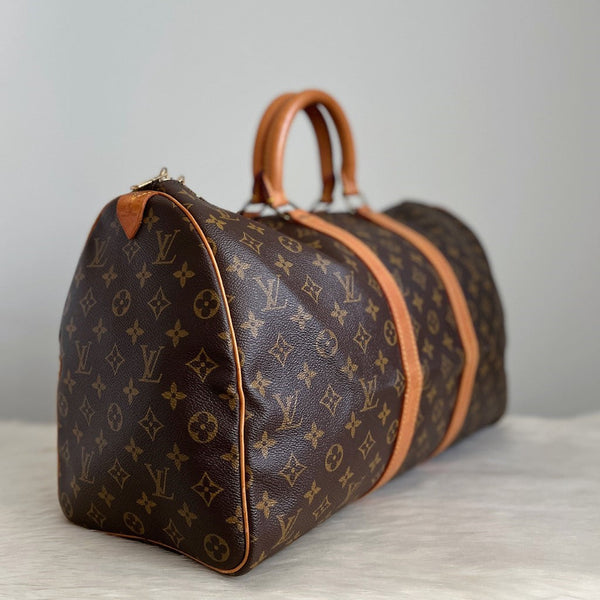 Louis Vuitton Signature Monogram Keepall 45 Travel Bag