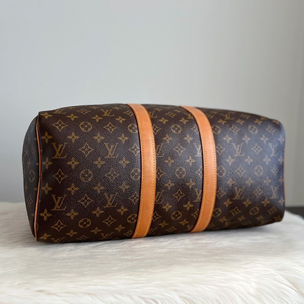 Louis Vuitton Signature Monogram Keepall 45 Travel Bag