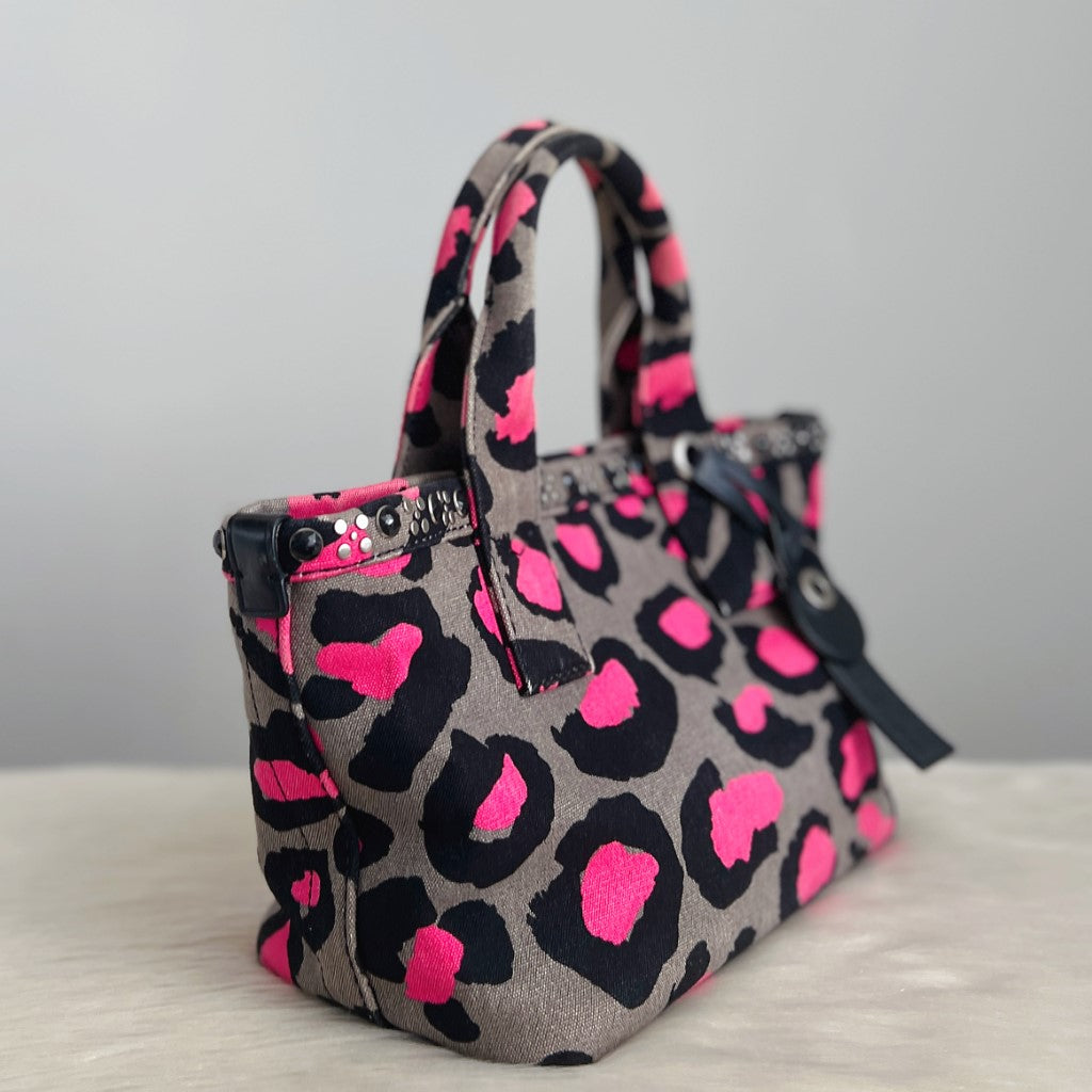 Marc Jacobs Patterned Canvas Studded Detail 2 Way Shoulder Bag