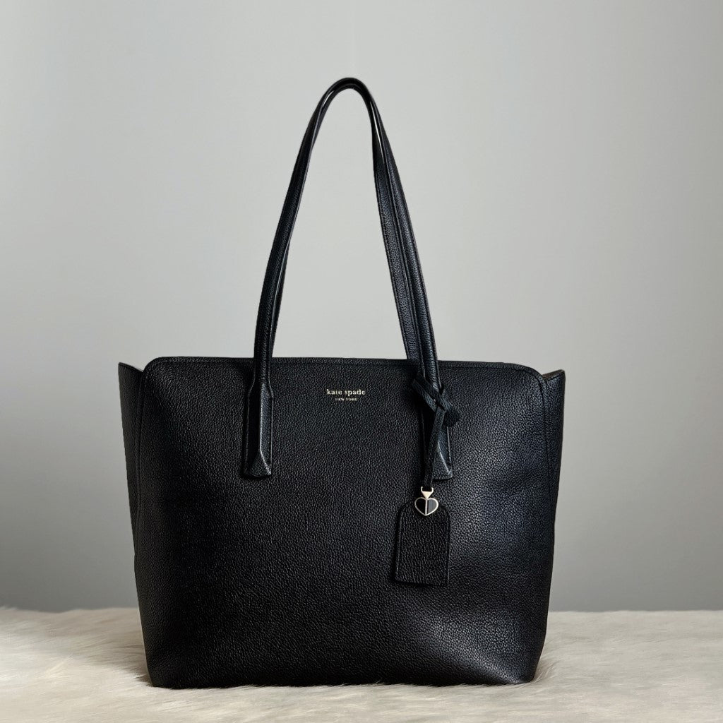 Kate Spade Black buy Leather Tote Shoulder Bag - Black, Large