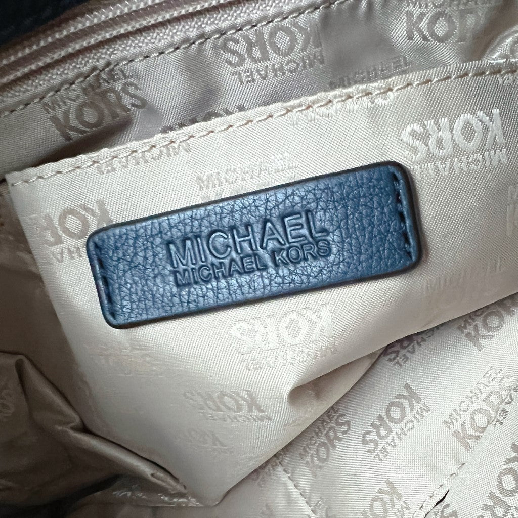 Michael Kors Navy Leather Tassel Charm Detail 2 Way Shoulder Bag Excellent